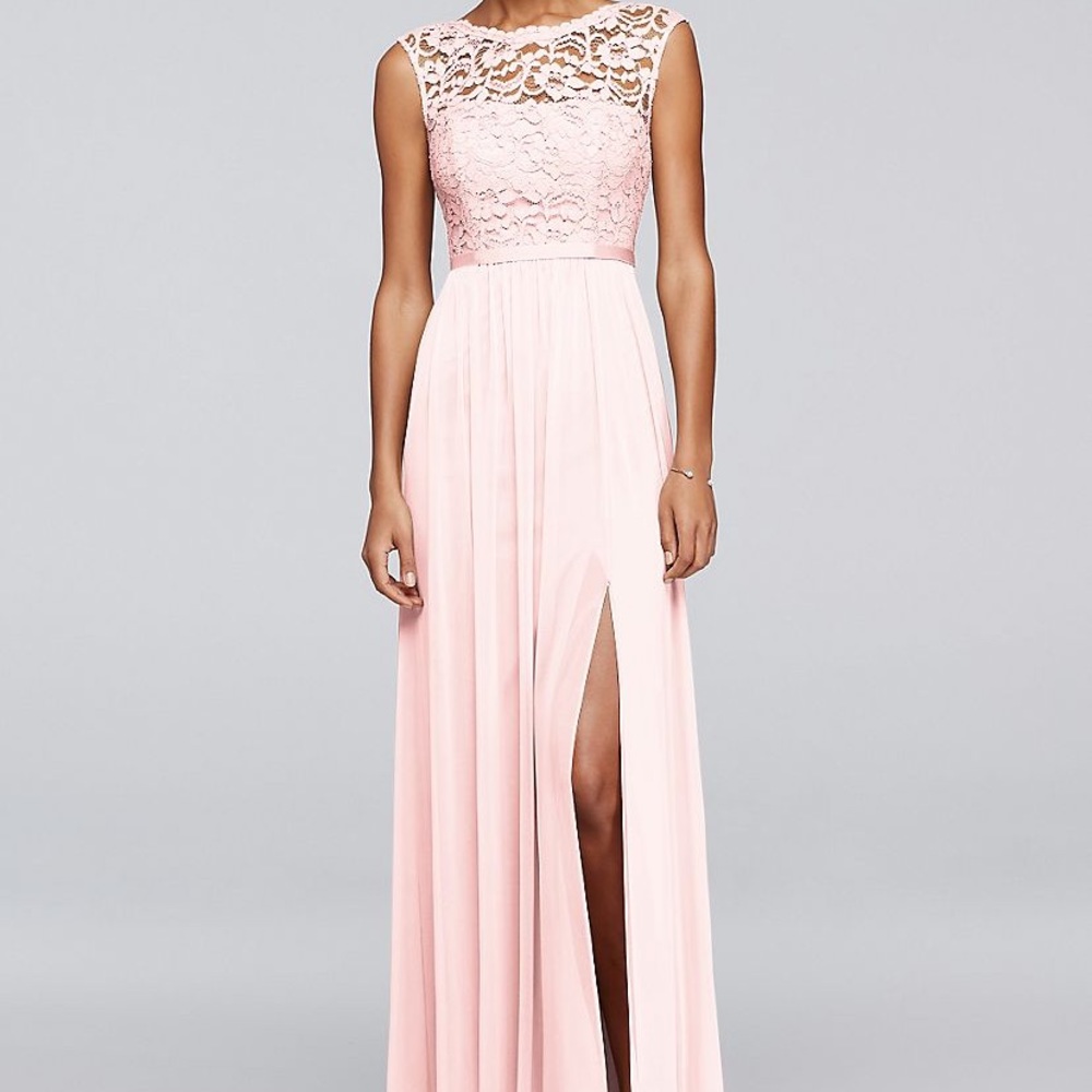 David’s Bridal Petal Lace Bridesmaid Dress size 8